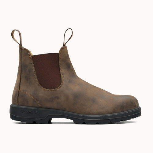 Blundstone Mens Elastic Sided Boot Lined 585 - Rustic Brown - Size US/11