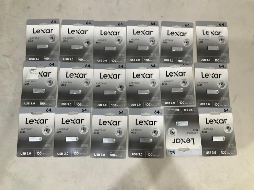 Bundle of 18 x LEXAR JUMPDRIVE M35 64GB USB 3.0