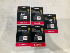 Bundle of 5 x SANDISK EXTREME 256GB MICRO SD CARD MY22