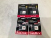 Bundle of 4 x SANDISK EXTREME 256GB MICRO SD CARD MY22