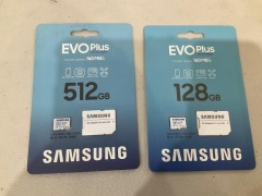 Bundle of SAMSUNG MICROSD EVO PLUS GEN2 1x 512GB, 1x 128GB