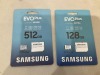 Bundle of SAMSUNG MICROSD EVO PLUS GEN2 1x 512GB, 1x 128GB