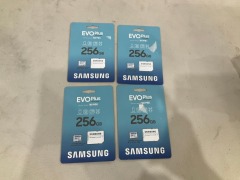 Bundle of 4 x SAMSUNG MICROSD EVO PLUS GEN2 256GB