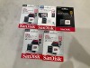 Bundle of 5 x Assorted SanDisk SD Cards