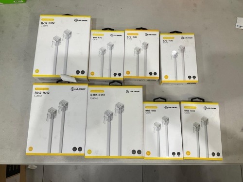 Bundle of Assorted Alogic RJ12 Telephone Line Cables