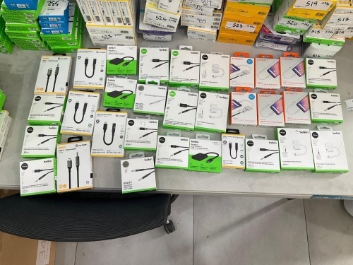 Bundle of Assorted Audio Cables and Adaptors