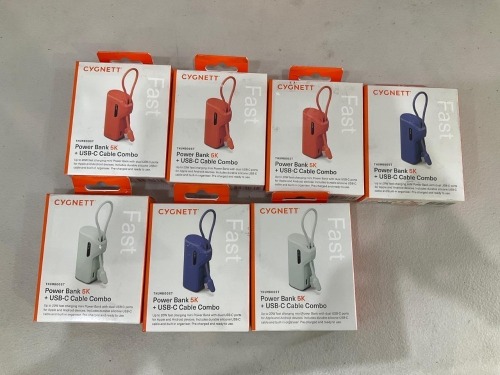 Bundle of 7 x Assorted Cygnett 5K Power Banks