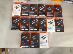 Bundle of 15 x Assorted USB and Lightning Cables