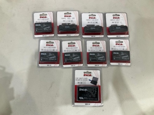 Bundle of Assorted Inca Multi Card Readers