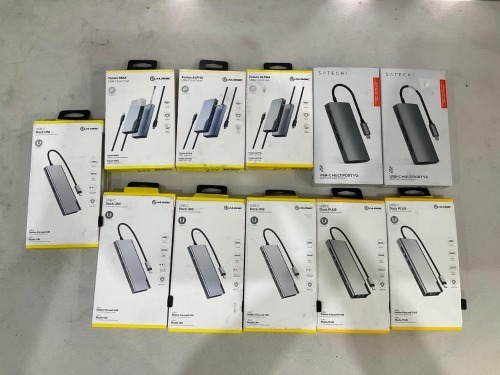Bundle of Assorted USB Hubs and Docks