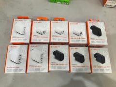 Bundle of Assorted Cygnett USB Wall Chargers