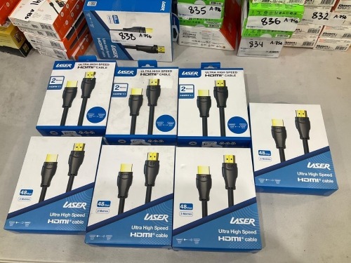 Bundle of Assorted Laser HDMI Cables