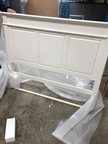 Double Corsica Headboard, G&G Furniture, colour: White