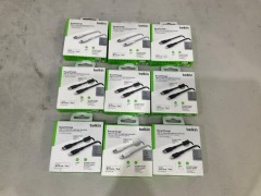 Bundle of Assorted Belkin Boost Charge USB-C to Lightning Cables