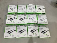 Bundle of Assorted Belkin Boost Charge Lightning to USB-A Cables