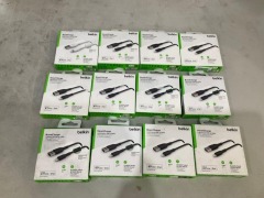 Bundle of Assorted Belkin Boost Charge Lightning to USB-A Cables