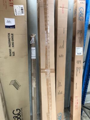 9 x Boxes of Assorted Bed components comprising Bed Rails & Slats