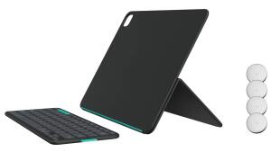 Logitech Flip Folio Keyboard Cover for iPad Pro 13-inch (M4) and iPad Air 13-inch (M2/M3) - Graphite