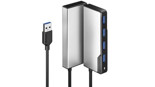 6 x Alogic USB-A Fusion SWIFT 4-in-1 Hub - Space Grey