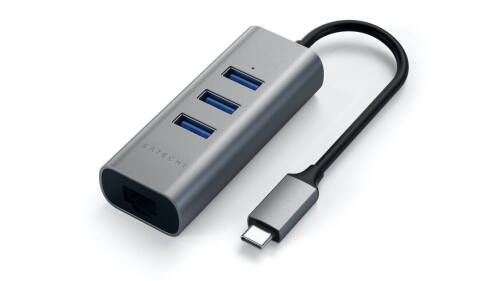 2 x Satechi USB-C 2-in-1 USB 3.0 3-Port Hub & Ethernet