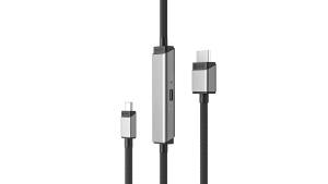 2 x Alogic Ultra 2m USB-C to HDMI Cable with 100W Power Delivery Passthrough - Space Grey
