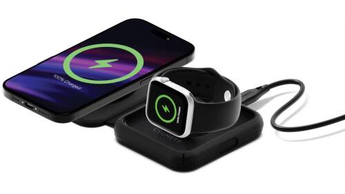 Cygnett Voyager MagTravel 2-in-1 Wireless Charger - Black