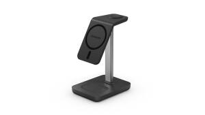 Journey MagSafe Compatible 3-in-1 Wireless Charging Stand with Wall Charger - Black