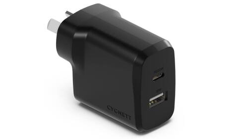 8 x Cygnett PowerPlus 32W Dual Port USB-C Wall Charger - Black