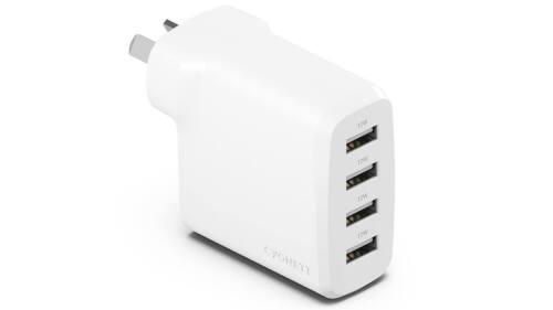 6 x Cygnett PowerPlus 24W Multi Port USB-A Wall Charger - White