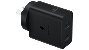 2 x Samsung 50W Power Adapter Duo with USB-C Cable - Black