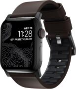 Nomad Active Band Pro 45mm - Black Hardware with Black Leather Strap