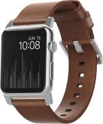 NOMAD Brown Leather Active Band Pro Silver Hardware - 45mm