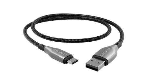 10 x Cygnett 1metre Armoured Cable USB-C to USB-A - Black