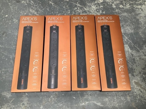 Bundle of 4 x Thor APEX 6 6-Outlet Power Filter & Surge Protector with Fireproof MOV - Total RRP $900