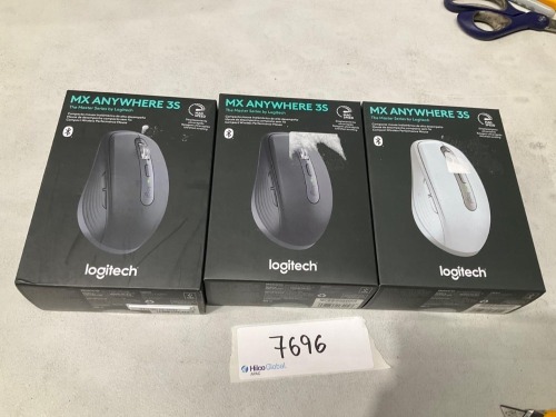 Bundle of Assorted Logitech MX Anywhere 3s Computer Mouse - Total RRP $400