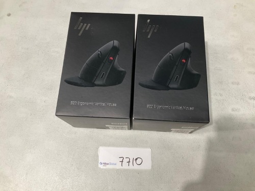 Bundle of 2 x HP 920 ERGONOMIC VERTICAL WIRELESS MOUSE - Total RRP $275