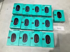 Bundle of 13 x Assorted Logitech M185 Wireless Mouse - Total RRP $320