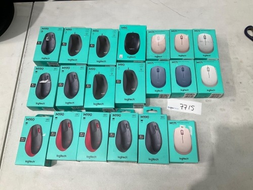 Bundle of Assorted Logitech Computer mouse - Total RRP $550