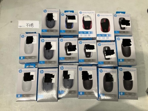 Bundle of Assorted HP Computer Mouse - Total RRP $380