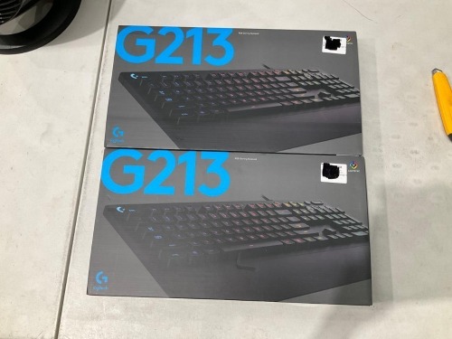 Bundle of 2 x LOGITECH G213 PRODIGY RGB GMG KBD - Total RRP $250