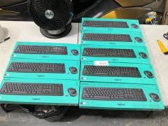 Bundle of 8 x Logitech MK270R Wireless Keyboard and Mouse Combo - Total RRP $400