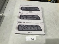 Bundle of 3 x Logitech Pebble Keys 2 K380s Keyboard - Graphite - Total RRP $250