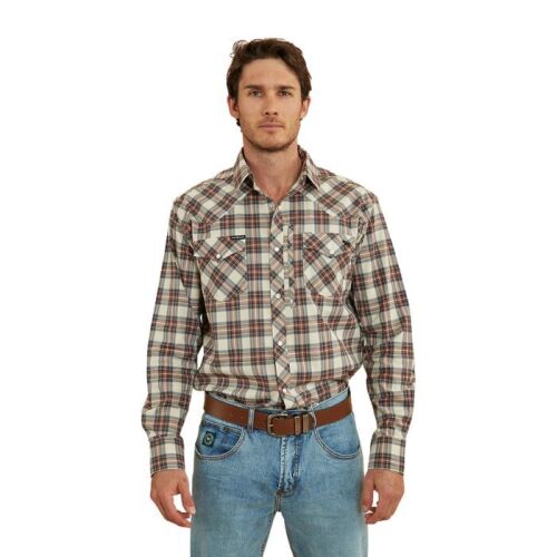 Ringers Western - Dillinger Men's Western Shirt - Dark Sand - 122106RW-DNSD - Size 3XL