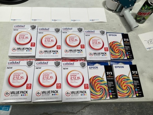 Bundle of Epson and Calidad 212 Ink Cartridge packs - Total RRP $786