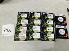 Bundle of Assorted HP and Calidad 804XL and 935XL Ink Cartridges - Total RRP $1000