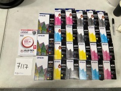 Bundle of Assorted Epson and Calidad 604 Ink Cartridges - Total RRP $800