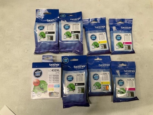 Bundle of Assorted Brother LC432XL Ink Cartridges - Total RRP $550