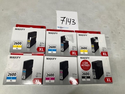 Bundle of Assorted Canon 2600 Ink Cartridges - Total RRP $320