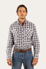 RINGERS WESTERN Wilson Men's Dress Shirt - Grey - 121149RW-GR-L - Size L