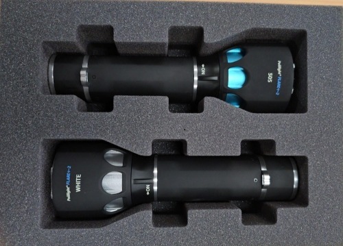 Cyan 505nm & White 400-700nm Forensic 2-Head Polilight Flare+2 Forensic Light Source (Torch) Kit - Australian RRP $3,800